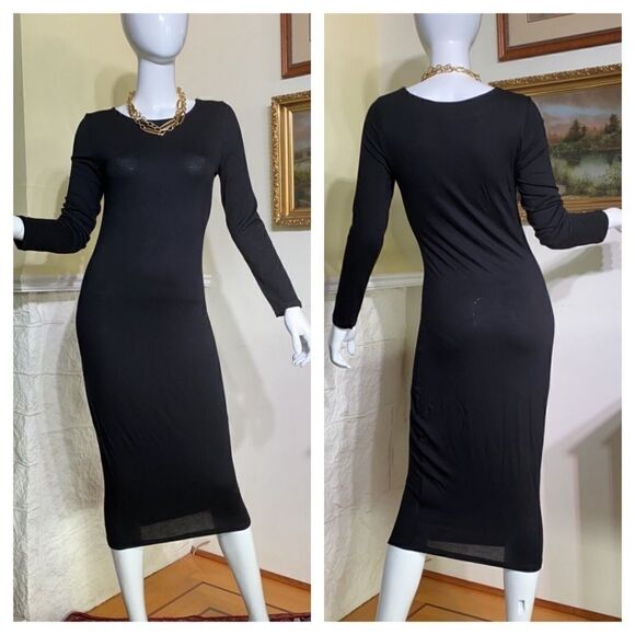 Sexy Bodycon Little Black Dress LBD - Picture 1 of 9